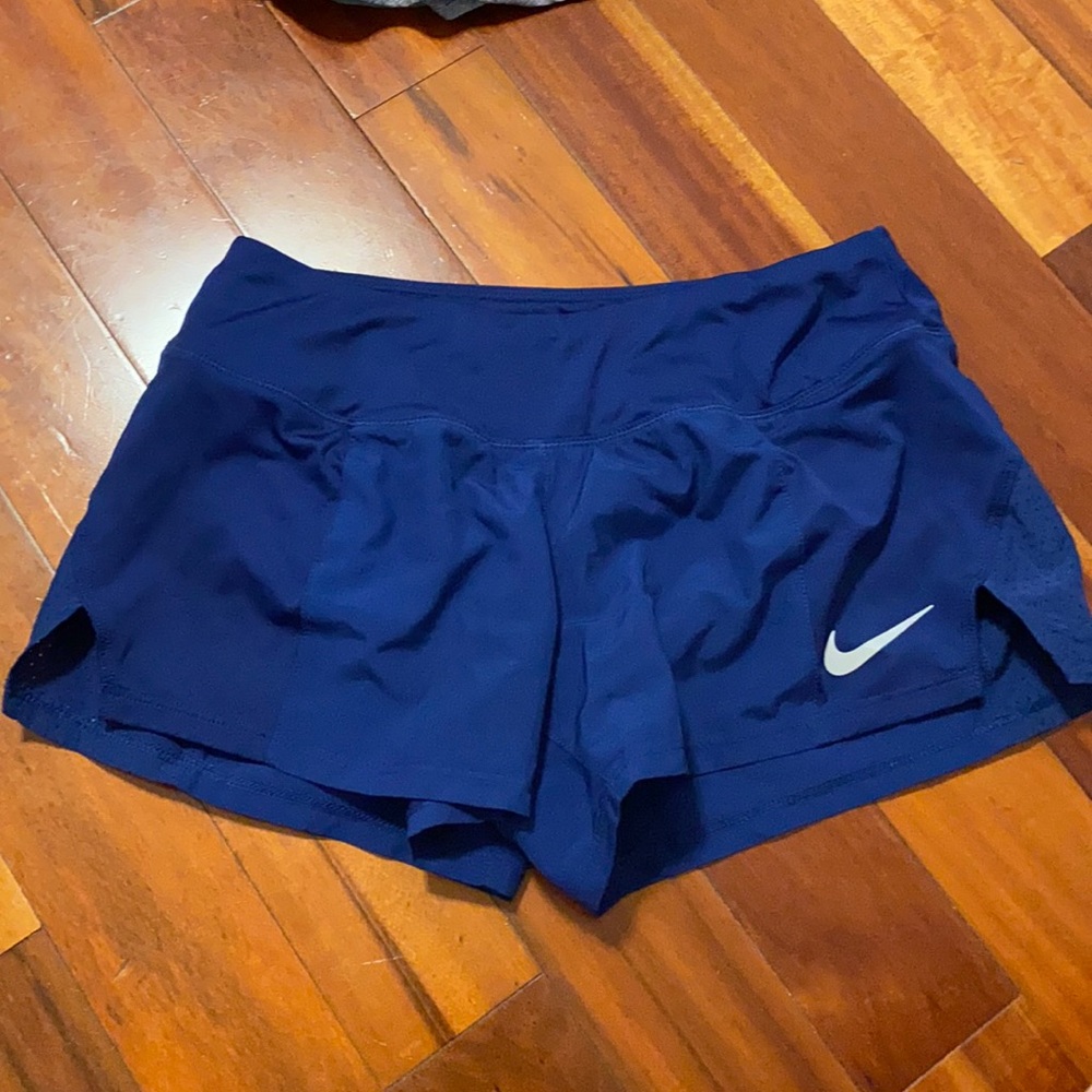 deep blue nike running shorts size xs